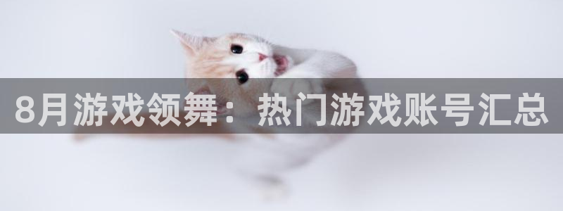 新宝GG平台负责人：8月游戏领舞：热门游戏账号汇总